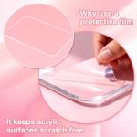 RAQEHO Acrylic Nail Art Palette - Transparent Nail Gel Polish Paint Mixing Pallet Design Plate For Nail Art Foundation Makeup Mixing Tray Display Stand Manicure Tools Supplies Accessories(3.15"×4.72"