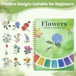 Watercolor Workbook, Watercolor Coloring Book Beginner Friendly Painting kit for Adults, 12 Colors Water Color Paint with Palette & 2 Brush, Exploration Gift (Flower)