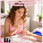 RAQEHO Acrylic Nail Art Palette - Transparent Nail Gel Polish Paint Mixing Pallet Design Plate For Nail Art Foundation Makeup Mixing Tray Display Stand Manicure Tools Supplies Accessories(3.15"×4.72"