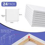 Stretched Canvases for Painting, 8x8, Pack of 24, Primed Acid-Free, 5/8 Inch Thick Wood Frame Blank Canvas, Art Canvases for Beginners, Artists for Oil Paint,Acrylic Paint, Pouring Painting.