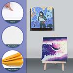 Stretched Canvases for Painting, 8x8, Pack of 24, Primed Acid-Free, 5/8 Inch Thick Wood Frame Blank Canvas, Art Canvases for Beginners, Artists for Oil Paint,Acrylic Paint, Pouring Painting.