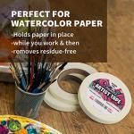 TSSART 3 Pack White Artist Tape - Masking Artists Tape for Drafting Art Watercolor Painting Canvas Framing - Acid Free 0.6inch Wide 540FT Long Total