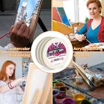 TSSART 3 Pack White Artist Tape - Masking Artists Tape for Drafting Art Watercolor Painting Canvas Framing - Acid Free 0.6inch Wide 540FT Long Total