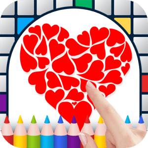 Valentine's Day Color by Number - Free Pixel Art Game - Coloring Book Pages - Happy, Creative & Relaxing - Paint & Crayon Palette - Zoom in & Tap to Color - Share Creations with Friends!