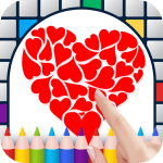 Valentine's Day Color by Number - Free Pixel Art Game - Coloring Book Pages - Happy, Creative & Relaxing - Paint & Crayon Palette - Zoom in & Tap to Color - Share Creations with Friends!