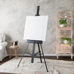Artist's Loft 74" Black Aluminum Gigante Studio Easel - Display Painting, Photos, Signs, and Art - 1 Pack