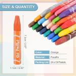 PATIKIL Orange Oil Pastels, 24Pcs Soft Oil Crayons Vibrant and Creamy Pastels Stick Art Supplies for Art Painting Drawing Blending Graffiti for Artists Beginners