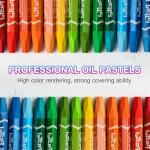 PATIKIL Orange Oil Pastels, 24Pcs Soft Oil Crayons Vibrant and Creamy Pastels Stick Art Supplies for Art Painting Drawing Blending Graffiti for Artists Beginners