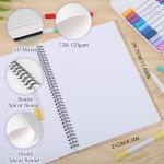 A4 Marker Paper Pad 50 Sheets, 8.3×11.7 Inch Bleedproof Art Sketch Pad, 73lb/120gsm Drawing Paper Spiral Sketch Book, Alcohol Marker Paper Painting Coloring Paper for Beginners, Artists, Gift