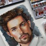 PHOENIX Skin Tone Watercolor Paint Set - 12 Flesh Colors Artist Grade Half Pans Palette Portrait Colors Watercolor Travel Set for Adults, Professional Artists