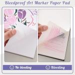 A4 Marker Paper Pad 50 Sheets, 8.3×11.7 Inch Bleedproof Art Sketch Pad, 73lb/120gsm Drawing Paper Spiral Sketch Book, Alcohol Marker Paper Painting Coloring Paper for Beginners, Artists, Gift