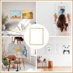 3 Set 16x20 Inch DIY Wood Canvas Frame Kit Wooden Stretcher Bars Removable Lightweight Stretcher Frames for Oil Painting Canvas Art Diamond Prints Poster Needlepoint Arts Embroidery Stitch Supplies