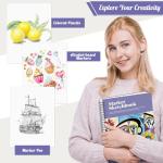 A4 Marker Paper Pad 50 Sheets, 8.3×11.7 Inch Bleedproof Art Sketch Pad, 73lb/120gsm Drawing Paper Spiral Sketch Book, Alcohol Marker Paper Painting Coloring Paper for Beginners, Artists, Gift