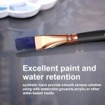 Paint Brush Set 6 Different Shapes for Watercolor Rock Face Painting Brush, Artist Craft Brush Supplies, Paint Brush Set for All Purposes Adult Painting (6)