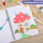 A4 Marker Paper Pad 50 Sheets, 8.3×11.7 Inch Bleedproof Art Sketch Pad, 73lb/120gsm Drawing Paper Spiral Sketch Book, Alcohol Marker Paper Painting Coloring Paper for Beginners, Artists, Gift