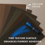 Somime 9x12 (600gsm) Sanded Pastel Paper Pad for Artists, 12 Sheets of 6 Assorted Colors Heavyweight Drawing Paper Pad for Pencils and Soft Oil Charcoal Pastels