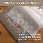 Somime 9x12 (600gsm) Sanded Pastel Paper Pad for Artists, 12 Sheets of 6 Assorted Colors Heavyweight Drawing Paper Pad for Pencils and Soft Oil Charcoal Pastels