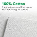 Daler-Rowney Simply Canvas Panel, 8x10 inches, 3 Pack - Artist Canvas for Oil, Acrylic, Pouring & Mixed Media - 100% Cotton, Triple Primed