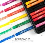 Marie's 48 Colors Oil Pastels with 4 Bonus White Pencils in Tin Box,Vibrant Colors for Smooth Blending & Layering, Oil Pastels for Artists, Students, Teachers & Beginners (10x70mm)