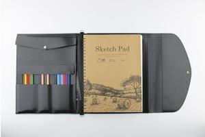 Sketchbook Cover, Artist Sketch Pad Cover for 9"x12" Sketchbook, Drawing Book and Pencil Case Artist Gifts