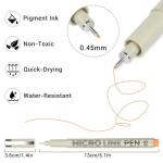 STANBLUE 12 Colored Micro Pens 05, Fineliner pens Waterproof Archival Ink Micro Pen Set, Drawing Art Pens for Illustrating, Journaling, Bible Zentangle Supplies