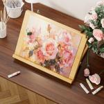 LUCYCAZ Tabletop Easel for Kids, Lightweight Art Easel for Painting, Beechwood Portable Easel Stand for Artists, Adjustable Angle Drawing and Sketching Board to Hold Book or Cookbook