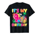It's My 9th Birthday Painting Art 9 Year Old Bday Artist T-Shirt