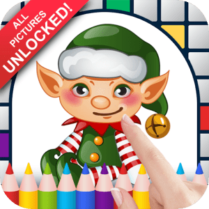 Christmas Elves Color by Number - No Ads Pixel Art Game - Coloring Book Pages - Happy, Creative & Relaxing - Paint & Crayon Palette - Zoom in & Tap to Color - Share Creations with Friends!