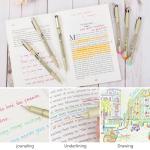 Muchcute Micro Fineliner Drawing Art Pens: 20 Set (12 Colors & 8 Black) Extra Fine Line Waterproof Ink Artist Supplies Archival Inking Ultra Thin Markers Sketch Sketching Watercolor Zentangle Stuff