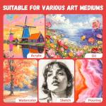 Simetufy 16 x 20 inch 24 Pack Large Flat Canvas Boards, Painting Canvas Panels- Gesso Primed Acid-Free 100% Cotton for Acrylics Oil Watercolor Tempera Paints