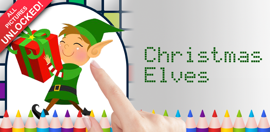 Christmas Elves Color by Number - No Ads Pixel Art Game - Coloring Book Pages - Happy, Creative & Relaxing - Paint & Crayon Palette - Zoom in & Tap to Color - Share Creations with Friends!