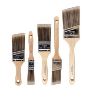 Pro Grade, Paint Brushes, 5-Piece, Paint Brush Set: Flat & Angle Brushes for Latex and Oil Paints, Stains, Interior & Exterior Home Improvement