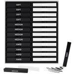 Dlicoda 24 Pcs Compressed Charcoal Sticks with Soft, Medium, Hard and White Charcoal, Square Charcoal Stick Kit for Drawing, Sketching and Shading (12 Black and 12 White)