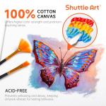 Shuttle Art 36 Pack Canvas for Painting, Multi-Size 5x7/8x10/9x12/11x14 Inch, Primed, 100% Cotton Blank Canvas Boards, Ideal Art Supplies for Kids Adults Acrylic Oil Painting