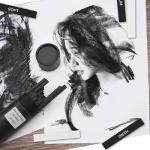 Dlicoda 24 Pcs Compressed Charcoal Sticks with Soft, Medium, Hard and White Charcoal, Square Charcoal Stick Kit for Drawing, Sketching and Shading (12 Black and 12 White)