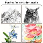 Fuxi Sketchbook 8.5x11, 100 Sheets Hard Cover Sketch Book 8.5" x 11", 68 lb/100gsm Drawing Pad Paper, Spiral Sketch Pad 8.5" x 11", Blank Sketchbook for Art Class, Artist Supplies for Adults