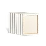 KINGART White 11"x14" Stretched Artist Canvas, Pack of 8, Gesso Primed - 100% Cotton Rectangular Canvases, 5/8" Profile, Art Supplies for Oil and Acrylic Painting