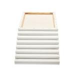 KINGART White 11"x14" Stretched Artist Canvas, Pack of 8, Gesso Primed - 100% Cotton Rectangular Canvases, 5/8" Profile, Art Supplies for Oil and Acrylic Painting