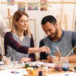 100-Pack 8x10 Inch Canvas Boards for Painting – Complete Art Kit with 50 Brushes, 20 Art Aprons & Paint Trays – Includes Mini Easel for Adults Beginners & Party Art Projects Home Deco