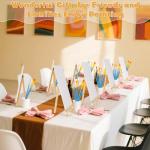 100-Pack 8x10 Inch Canvas Boards for Painting – Complete Art Kit with 50 Brushes, 20 Art Aprons & Paint Trays – Includes Mini Easel for Adults Beginners & Party Art Projects Home Deco