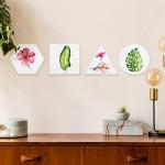 Aodaer 12 Pieces Stretched Canvas for Painting 6 Inch Blank Canvas Panels Triangle Square Hexagon Round Shape Canvases Boards Art Supplies for Acrylic Pouring Oil Painting