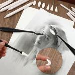 76 PCS Oil Pastel Blending Tools for Drawing, Blending Stumps and Paper Art Blenders Set with 60pcs Replacement Heads, Sponge Pens Sketch Drawing Tools for Highlighting Shadowing