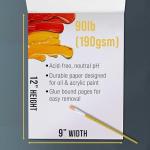 U.S. Art Supply 9" x 12" Premium Heavy-Weight Oil Painting Pad (2 Pack, 30 Sheets Total) - 90lb (190gsm) - Oil Pastel Paper for Students and Adults