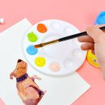 10 Pack Nylon Hair Paint Brushes Set for Acrylic, Watercolor and Oil Painting - Black Craft Brushes