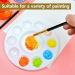 10 Pack Nylon Hair Paint Brushes Set for Acrylic, Watercolor and Oil Painting - Black Craft Brushes