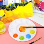 10 Pack Nylon Hair Paint Brushes Set for Acrylic, Watercolor and Oil Painting - Black Craft Brushes