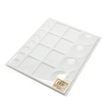 MAHITOI Palette for Watercolors, Oil & Acrylic Paints, Mix & Separate Colors, White, Art 20 Wells, 13” x 10” 4 slated Squares, 4 Squares, 4 Large circulars, and 8 Small Circular Wells for All Levels