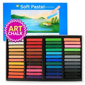 HA SHI Soft Chalk Pastels, 48 Assorted Colors, Soft Art Supplies for Artists, Professional Drawing Media, Stick Pastel for Advanced Users, DIY Beauty Nail Art, Pan Chalk Pastels