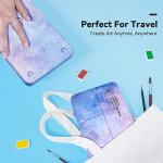 Paul Rubens Watercolor Paint Set Full Pan, 24 Vivid Colors Water Coloring Paint in Pocket Box with Metal Ring, High Transparency Intense and Durable, No Chalky, Perfect for Students, Beginners