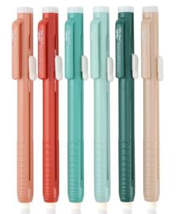 Mr. Pen- Retractable Mechanical Eraser Pens, 6 Pack, Coral Colors, Latex-Free Precision Pencil Erasers for Artists, Students, Drawing, Sketching & Drafting